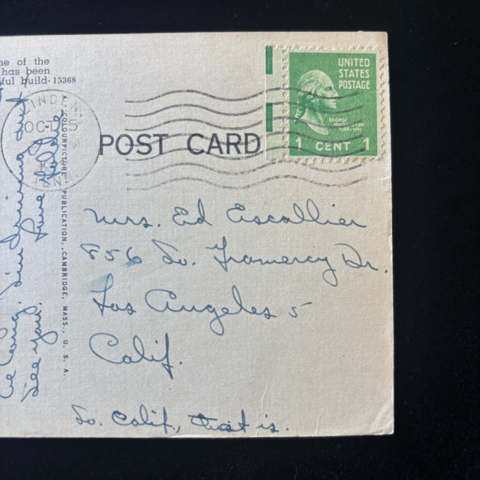 Vintage Postcard 1940s Dixie State Capitol Nashville Tennessee Wiles Hood Artist