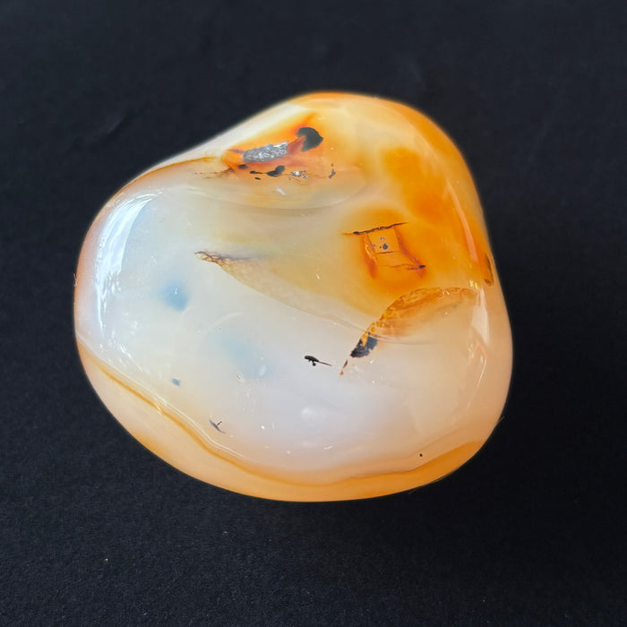 Carnelian Palm Stone Primal Spirit Fire Orange Crystal