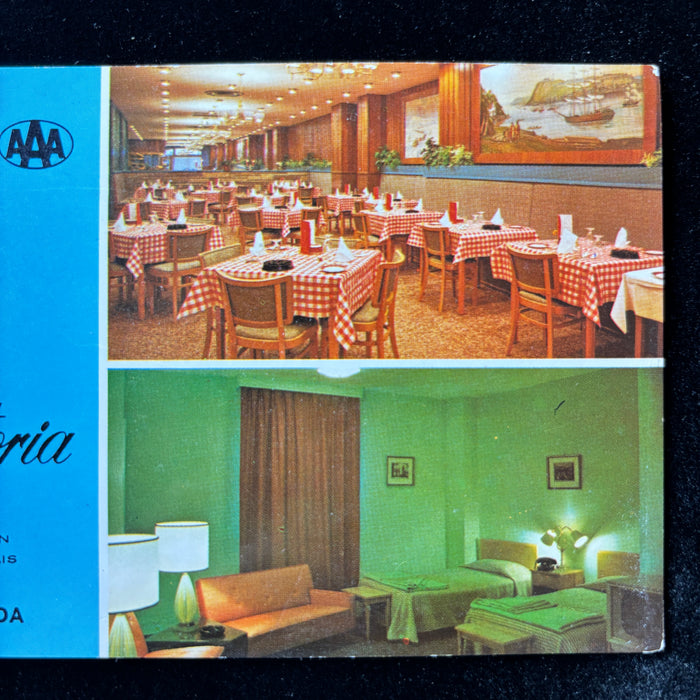 Vintage Postcard 1968 Hotel Victoria Quebec Mid-Century Modern Dining Lounging