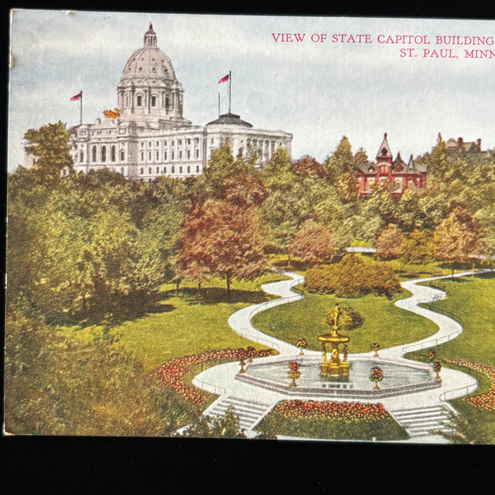 Vintage Postcard Lot Minneapolis Minnesota Pictorial Map St Paul Capitol Hammon