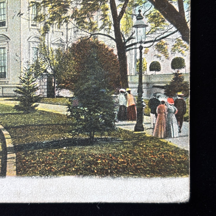 Antique Postcard 1909 Fishing Kids Washington DC White House Edwardian Iowa WA