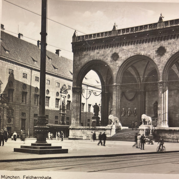 Antique Postcard 1910s Edwardian Street Scene Munich Germany RPPC