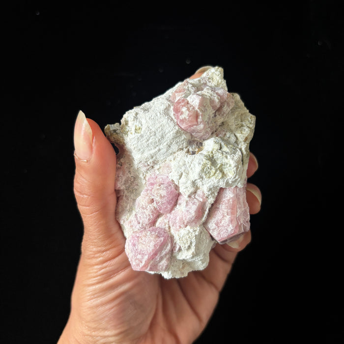Garnet Cluster Pink Green Grossular Gemstone Specimen