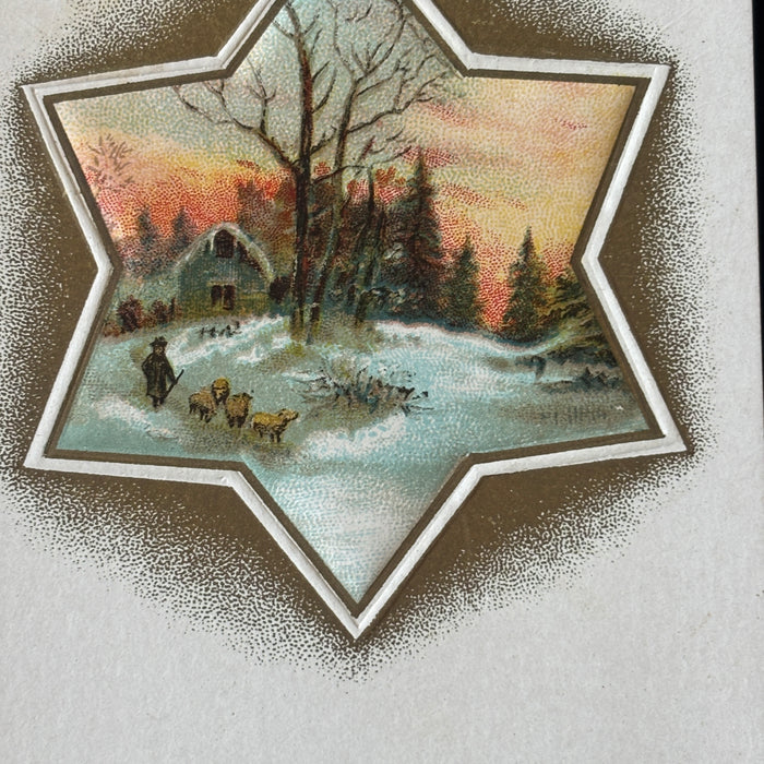 Vintage Postcard Lot Easter Bunny Flowers Winter Star Embossed Antique Greeting