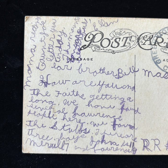 Antique Postcard 1912 Donkey The Narrows Williams Canon CO Green Mountain Falls