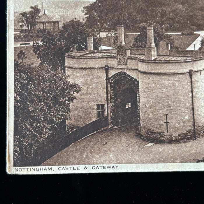 Vintage Postcard 1943 Nottingham Castle Churchill War Quote Post Early Slogan UK