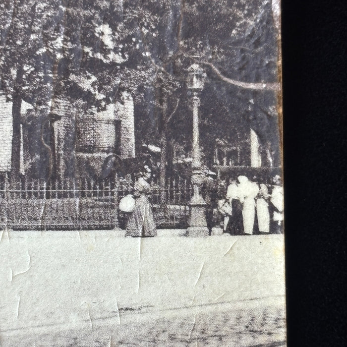 Antique Postcard Brussels Belgium Porte De Hal Gate Edwardian Street Life Gothic