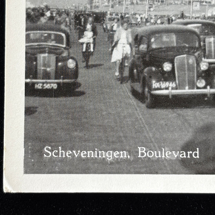 Vintage Postcard 1955 Scheveningen Blvd Bikes Cars Netherlands The Hague