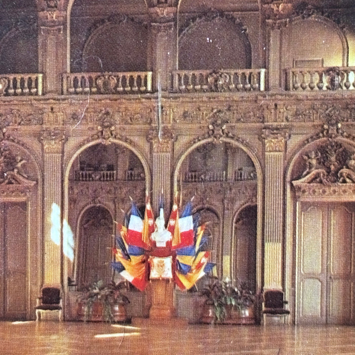 Vintage Postcard Lot Nancy France Hotel De Ville Interior Folk Dress Heraldry