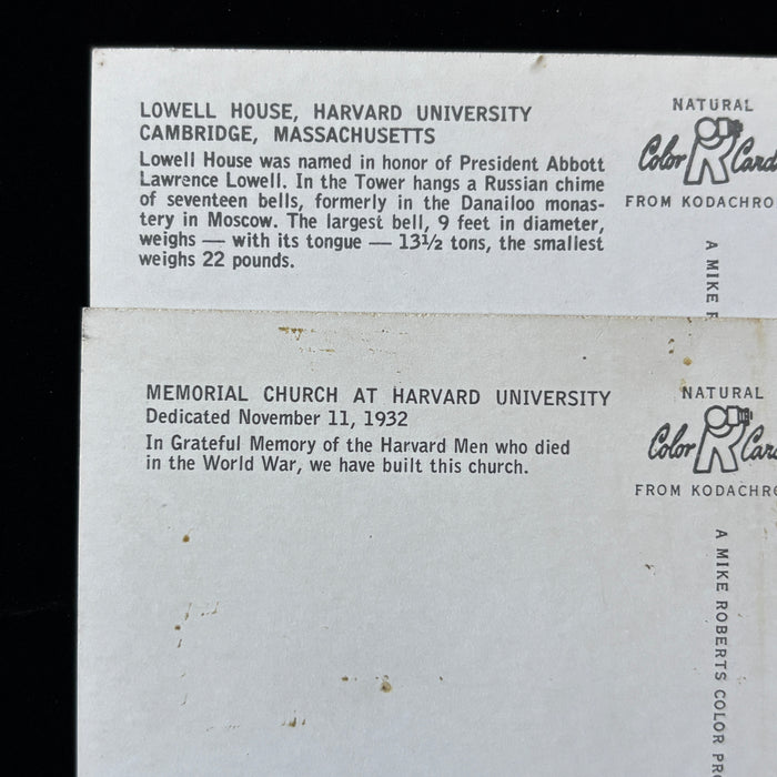 Vintage Postcard Lot Harvard University 1950s Lowell House Memorial Church Ivy