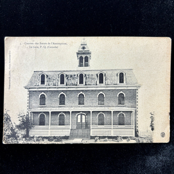 Antique Postcard 1908 Lost History Quebec Convent Sisters Assumption Posted NH