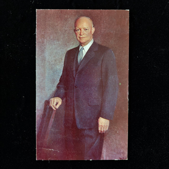 Vintage Postcard 1957 Family Reunion Ike Dwight D Eisenhower President Portrait