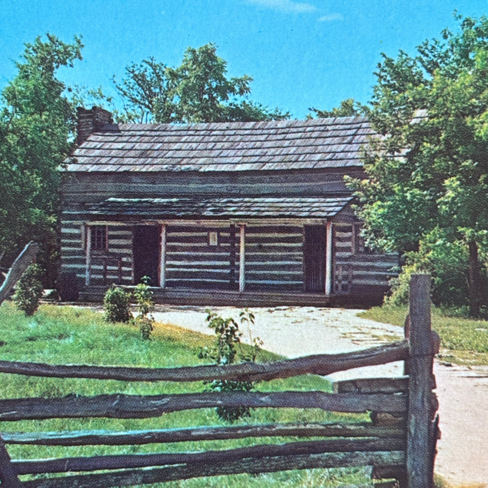 Vintage Postcard Rustic Abraham Lincoln Rutledge Tavern New Salem State Park IL