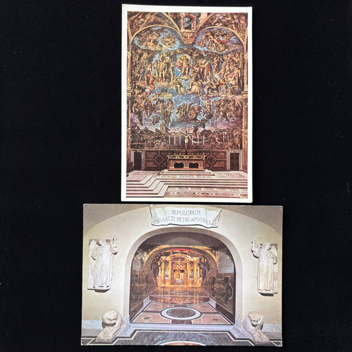Vintage Postcard Lot Vatican City Sistine Chapel Last Judgment St Peter Tomb