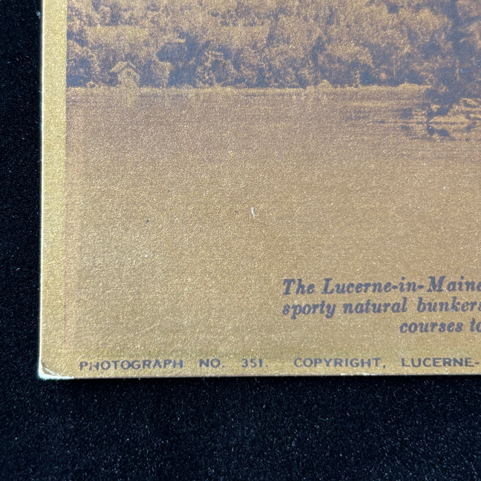 Vintage Postcard 1920s Switzerland Lucerne-in-Maine Country Club Golf Links