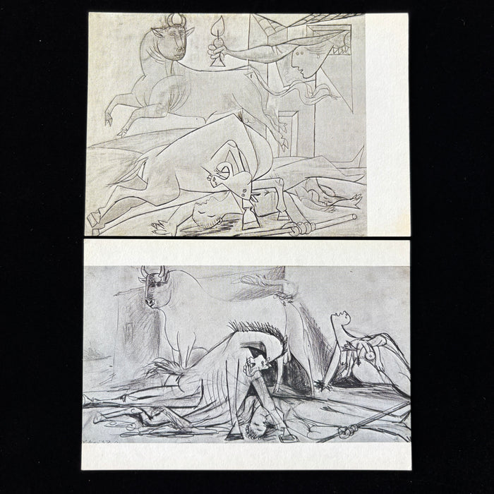 Vintage Postcard Lot Pablo Picasso Guernica Composition Studies Set Prado Madrid