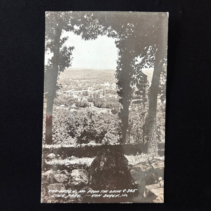 Vintage Postcard RPPC Van Buren Missouri State Park Town Tree Landscape Overlook