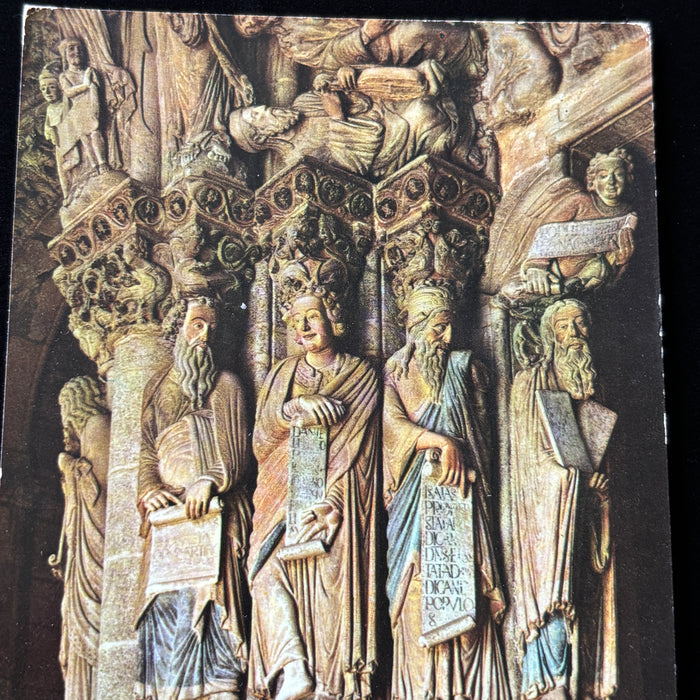 Vintage Postcard 1972 French Social History Santiago Compostela Catedral Portico