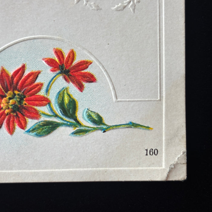 Antique Postcard 1910s Christmas Greetings Embossed Bells Snow Village Ballsville VA