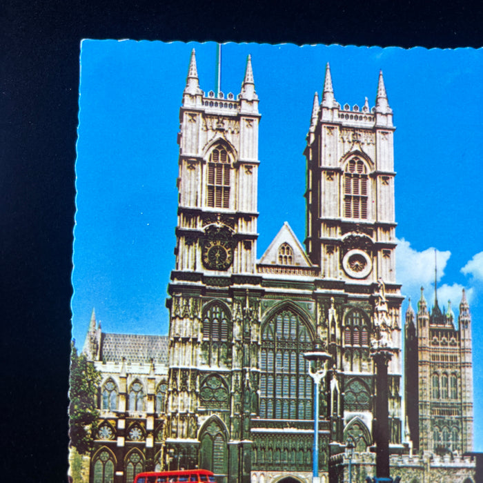 Vintage Postcard Lot UK Cathedral Westminster Abbey Canterbury Double Decker Bus