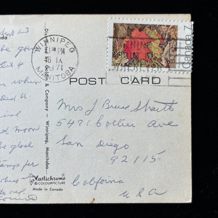 Vintage Postcard 1971 Assiniboine Park Zoo Winnipeg Manitoba Canada Moon Trip
