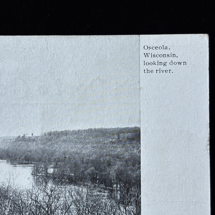 Antique Postcard 1919 Canoe Osceola Wisconsin St Croix River Post-WWI Summer