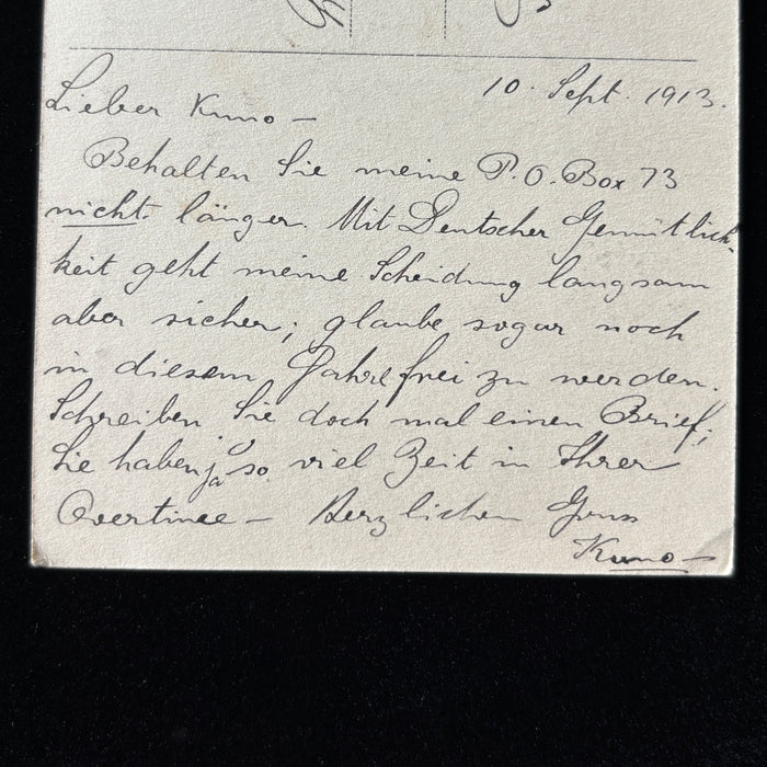 Antique Postcard 1913 Divorce Greeting Berlin Friedrichsbrucke Germania Stamp