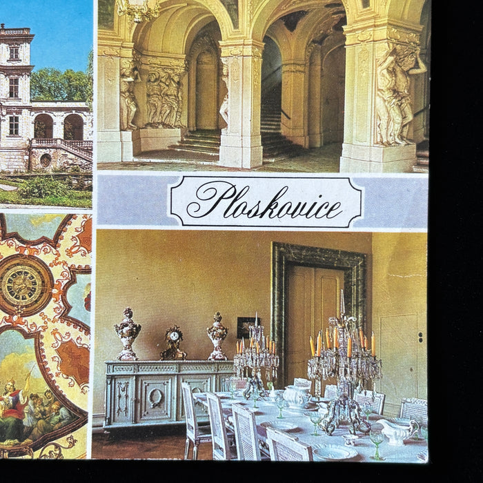 Vintage Postcard Ploskovice Castle Czech Republic Film Castle Baroque Multiview