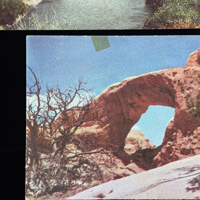 Vintage Postcard Lot Yellow Tour Utah Arches Cedar Breaks Echo Canyon River