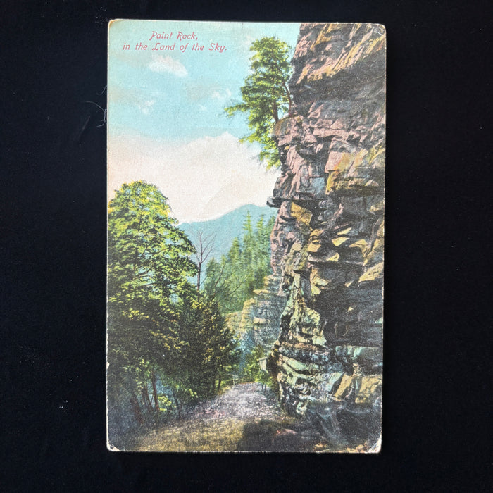 Antique Postcard 1910 Biltmore Travel Coordination Paint Rock Land Sky Asheville NC