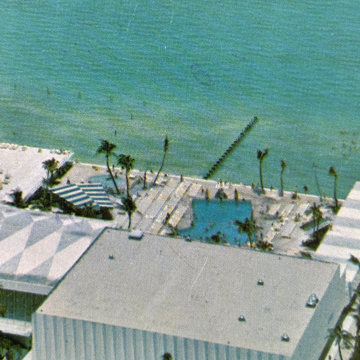 Vintage Postcard 1960s Ice Water Carillon Hotel Miami Beach FL MiMo Architecture