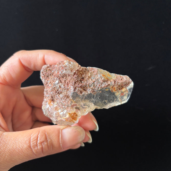 Clear Quartz Crystal Rough Natural Specimen Semi Raw Window Iron Inclusions