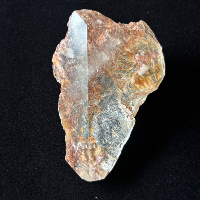 Clear Quartz Crystal Rough Natural Specimen Semi Raw Window Iron Inclusions