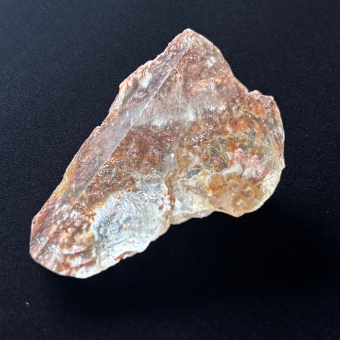 Clear Quartz Crystal Rough Natural Specimen Semi Raw Window Iron Inclusions