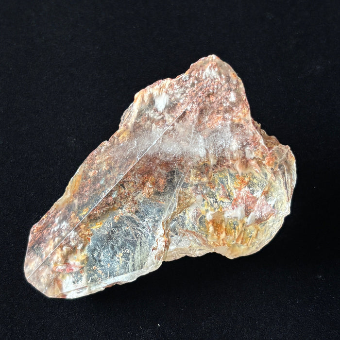Clear Quartz Crystal Rough Natural Specimen Semi Raw Window Iron Inclusions