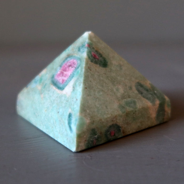 Ruby Fuchsite Pyramid Wounded Warrior Red Green Crystal