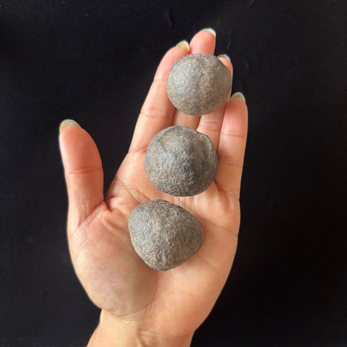 Moqui Marble Set of 3 Shaman Stone Sacred Nubs Craters