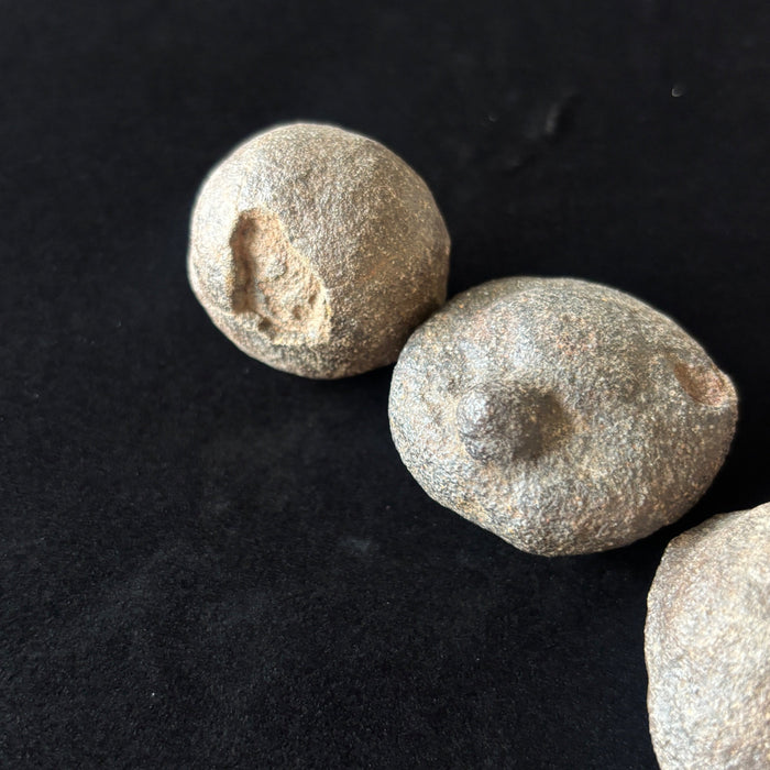 Moqui Marble Set of 3 Shaman Stone Sacred Nubs Craters