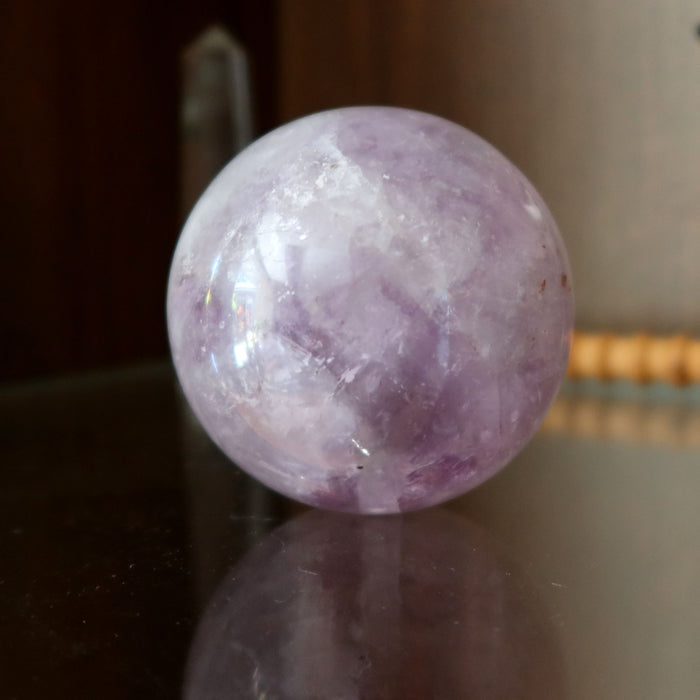 Chevron Amethyst Sphere Purple Hexagonal Pattern Crystal Ball