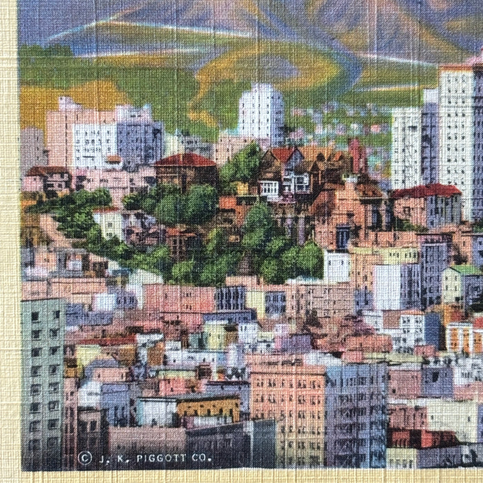 Vintage Postcard 1942 Soldier Mail Russian Hill San Francisco WWII Defense Bonds