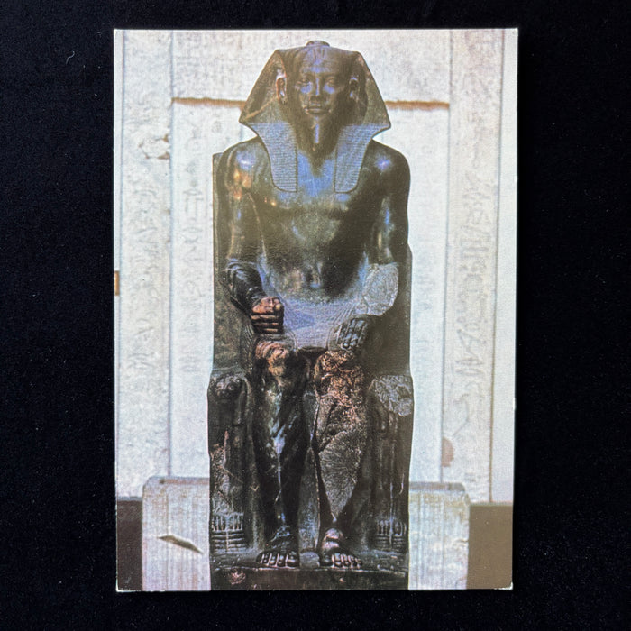 Vintage Postcard Pharaoh Khafre Egyptian Art Museum Cairo Dutch Academic Köln