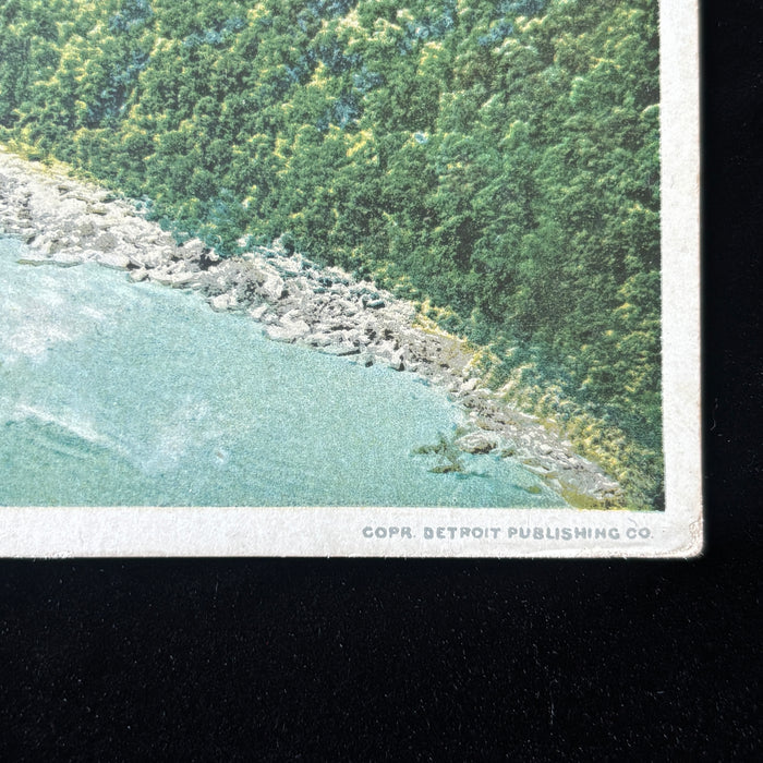 Antique Postcard 1922 New River Canyon West Virginia Railroad View Phostint