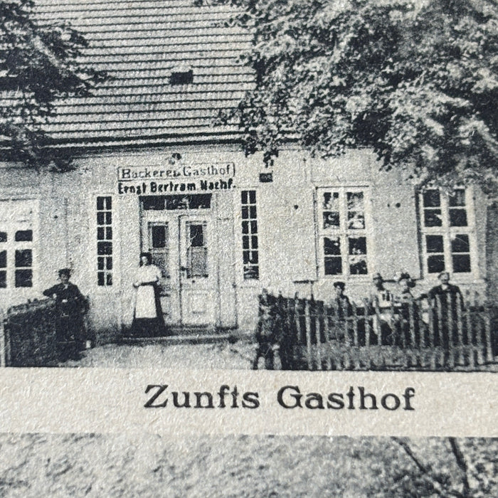 Antique Postcard 1920s Blindow Brandenberg Stammtisch Bäckerei Gasthof Germany