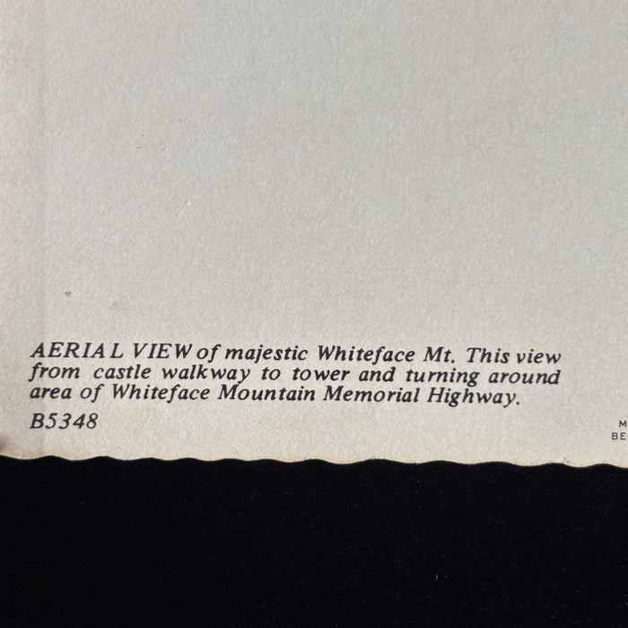 Vintage Postcard Whiteface Mountain Adirondacks NY Aerial Castle Tower Tourists