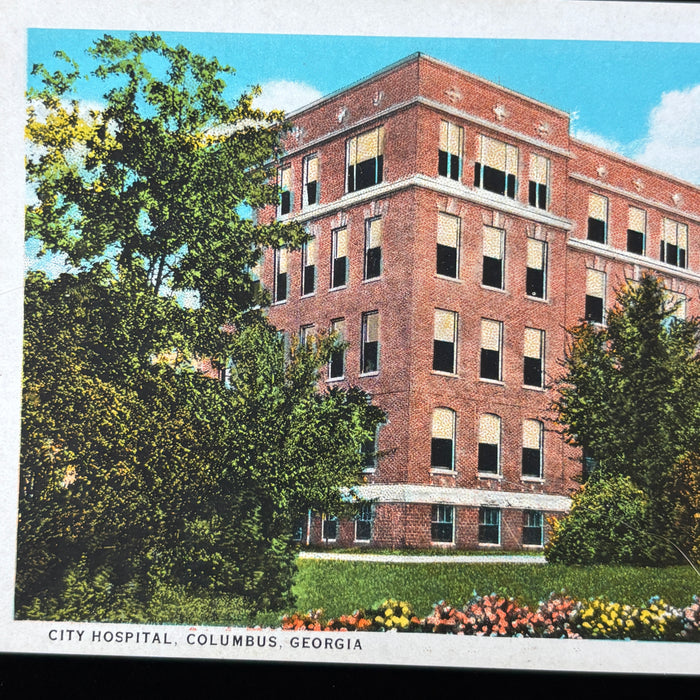 Vintage Postcard Lot Columbus Georgia Hospital Waverly Hotel Bridge Classic Cars