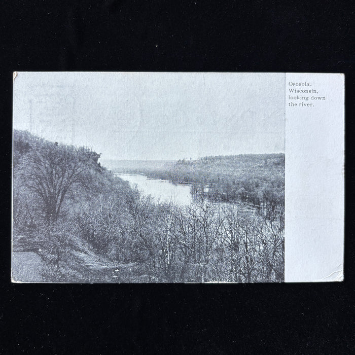 Antique Postcard 1919 Canoe Osceola Wisconsin St Croix River Post-WWI Summer