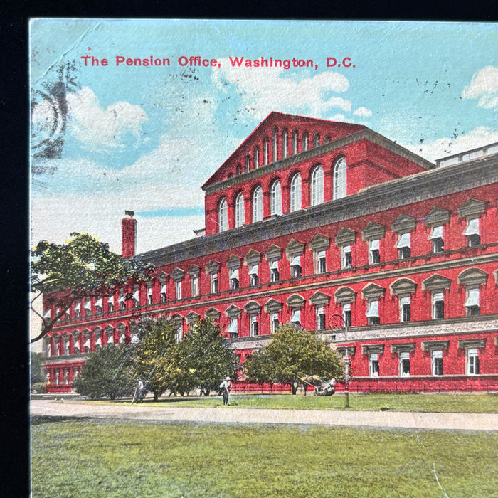 Antique Postcard 1911 Forwarded Cancel Washington DC Pension Office York PA