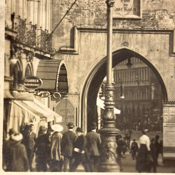 Antique Postcard 1900s Edwardian Street Scene Karlstor Germany RPPC