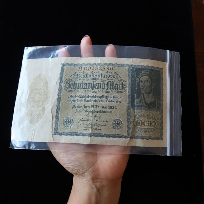 Antique Banknote Germany 10000 Mark 1922 Vampire Note Hyperinflation Watermark