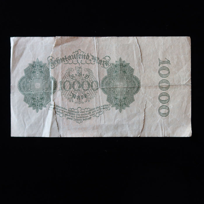 Antique Banknote Germany 10000 Mark 1922 Vampire Note Hyperinflation Watermark